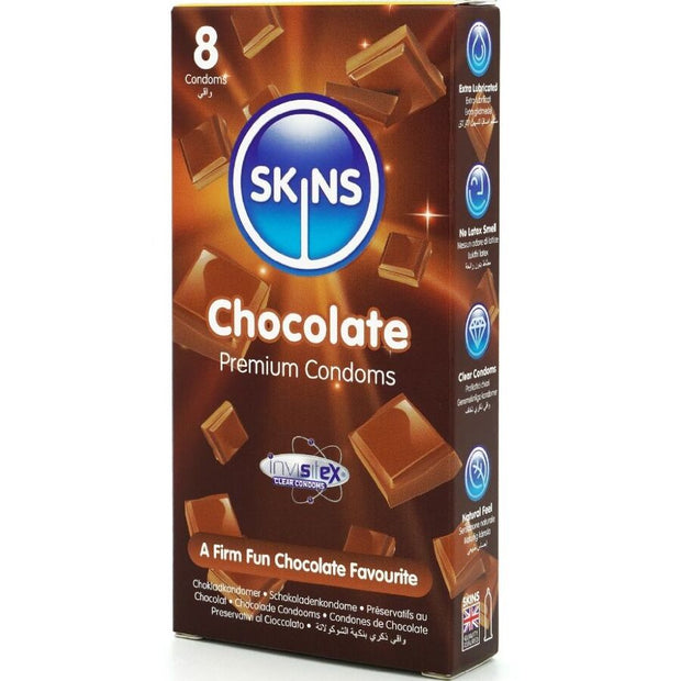 SKINS - PACK DE 8 PRÉSERVATIFS PREMIUM CHOCOLAT