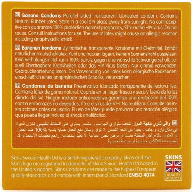 SKINS - PACK DE 4 PRÉSERVATIFS BANANE PREMIUM