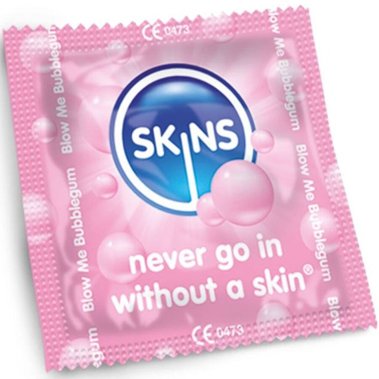 SKINS - PACK DE 4 PRÉSERVATIFS BUBBLEGUM PREMIUM