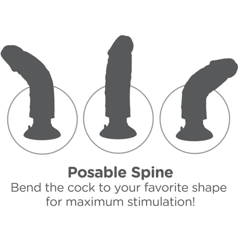 KING COCK - BITE VIBRANTE MARRON 20,32 CM