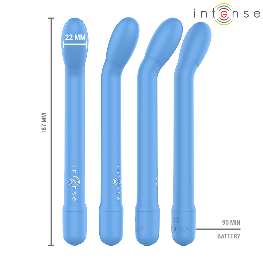 INTENSE - STIMULATEUR DE POINT G RECHARGEABLE KARLIE BLEU