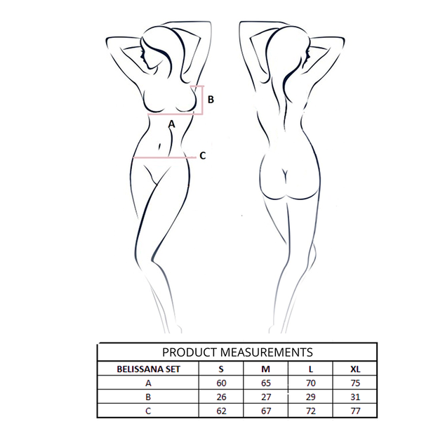 PASSION - ENSEMBLE SOUTIEN-GORGE + STRING BELISSANA BLEU L/XL