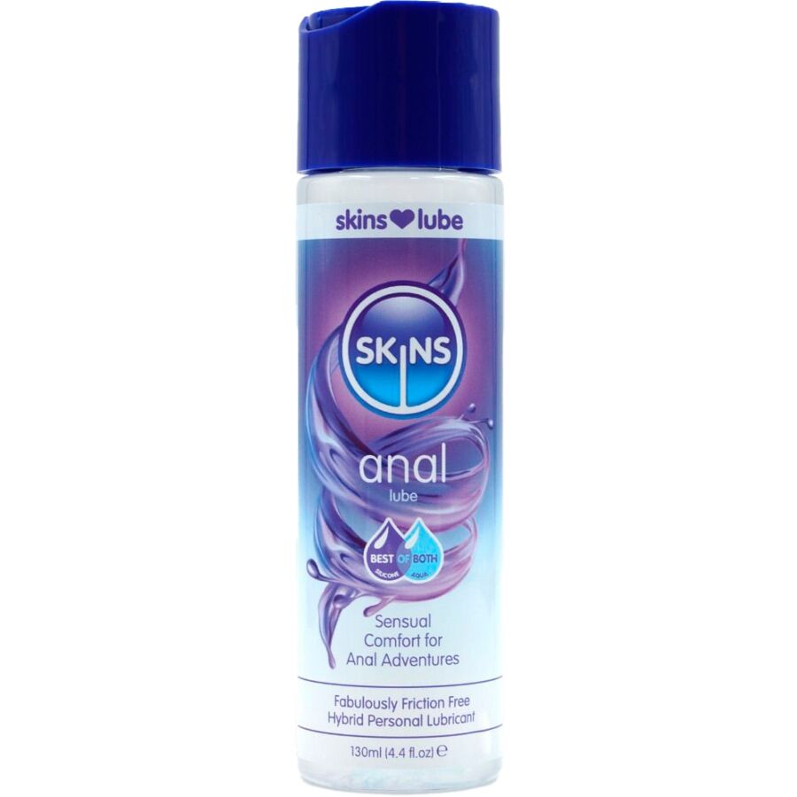SKINS - Lubrifiant anal hybride à base d'eau et de silicone 130 ml
