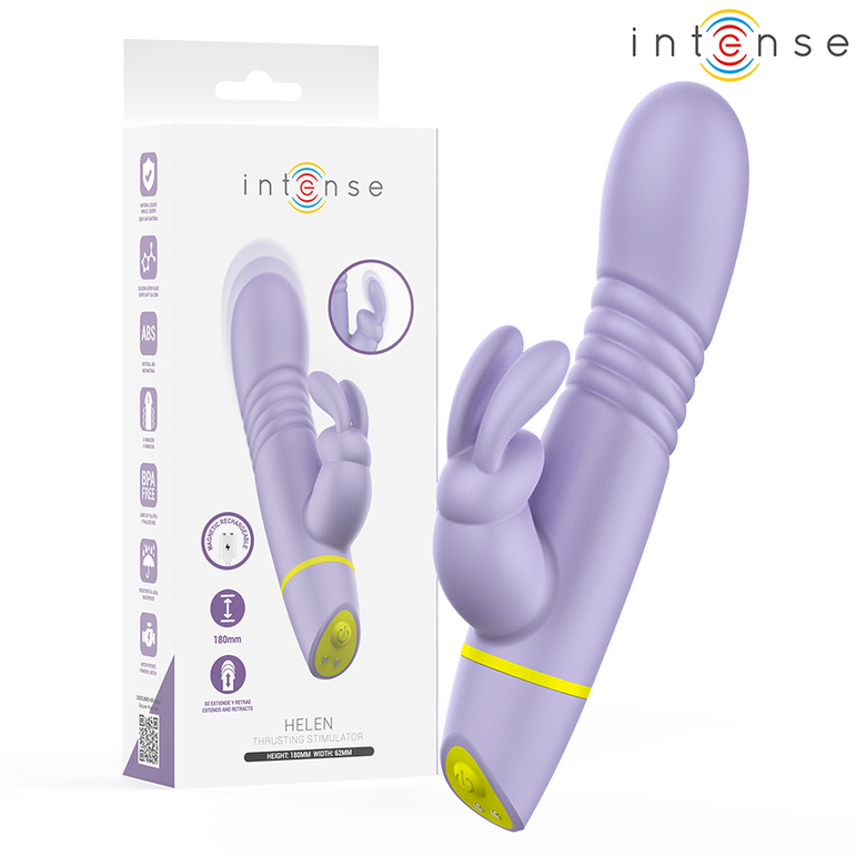 INTENSE - STIMULATEUR ET VIBRATEUR À POUSSÉE HELEN RABBIT