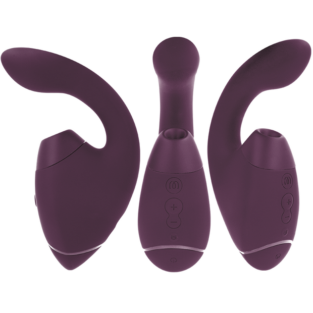 WOMANIZER - DUO NEXT STIMULATEUR CLITORIAL ET DE POINT G DOUBLE VIOLET FONCÉ