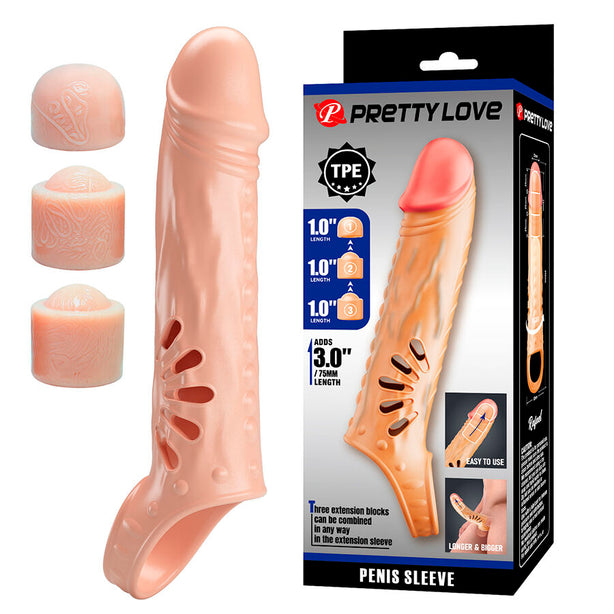 PRETTY LOVE - MANCHON PÉNIS AVEC EXTENSIONS