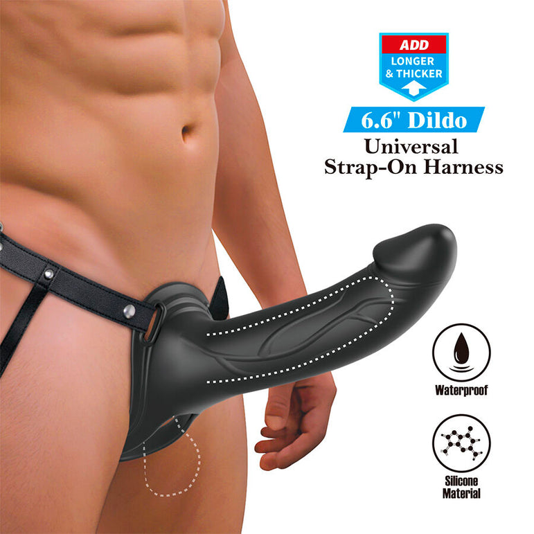 PRETTY LOVE - LANDON BLACK STRAP-ON VIBRANT