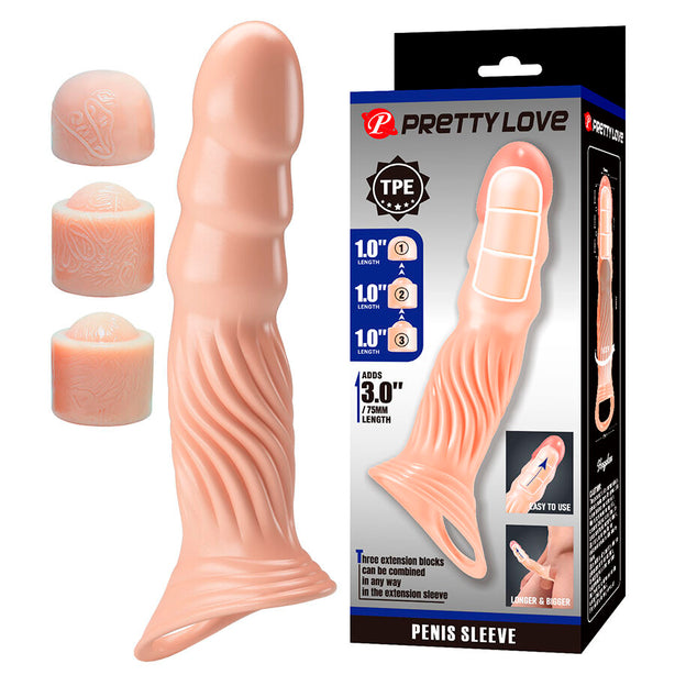 PRETTY LOVE - GAINE PÉNIENNE TEXTURÉE AVEC EXTENSEURS