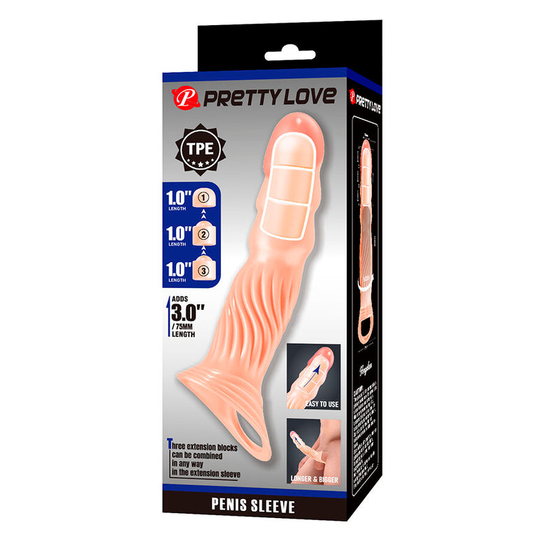 PRETTY LOVE - GAINE PÉNIENNE TEXTURÉE AVEC EXTENSEURS