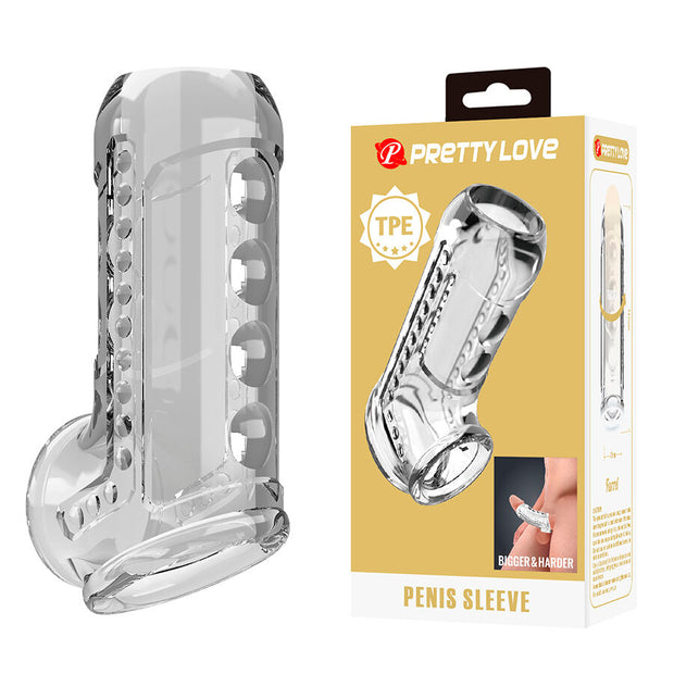 PRETTY LOVE - GAINE PÉNIENNE TEXTURÉE TRANSPARENTE