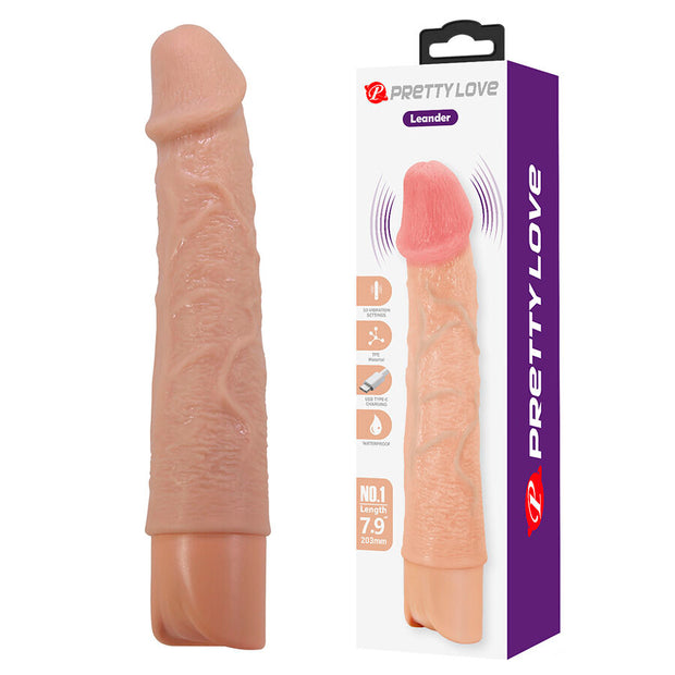 PRETTY LOVE - LEANDER VIBRATEUR FLEXIBLE ET RÉALISTE POUR LEVIER