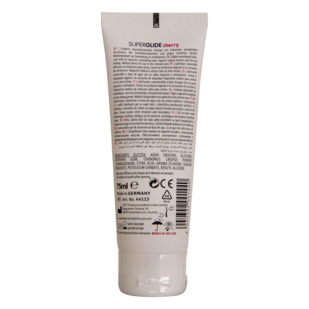 HOT - SUPERGLIDE LUBRIFIANT COMESTIBLE À BASE D'EAU CERISE 75 ML