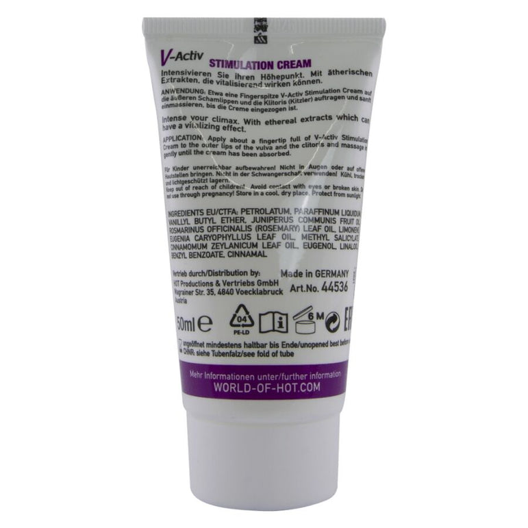 HOT - CRÈME STIMULANTE V-ACTIV POUR FEMMES 50 ML