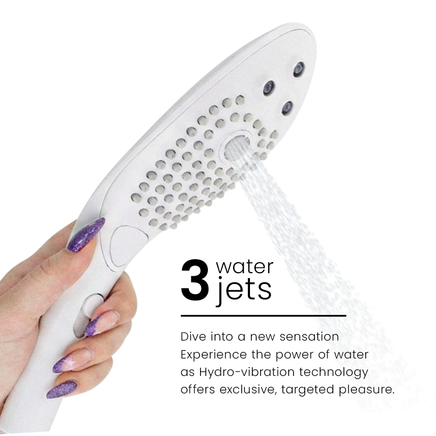 WOMANIZER - POMMEAU DE DOUCHE STIMULANT CLITORIAL WAVE BLANC