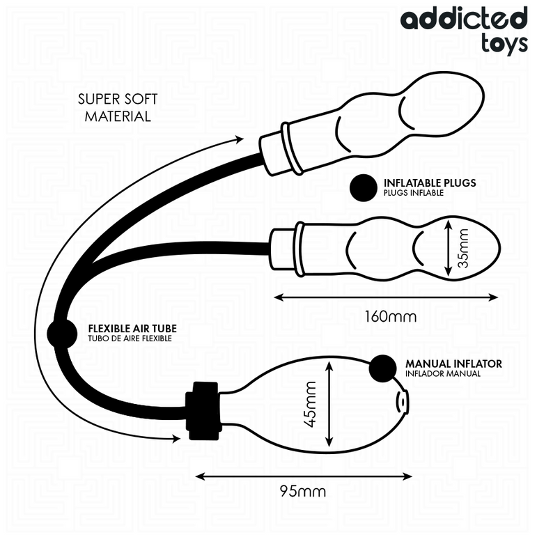 ADDICTED TOYS - PLUG ANAL DOUBLE GONFLABLE MODÈLE 1