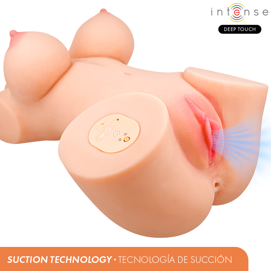 INTENSE DEEP TOUCH - VERO TORSE, VAGIN AVEC SUCCION, CHALEUR, VIBRATION ET EFFETS VOCAUX AVEC TÉLÉCOMMANDE 5,5 KG