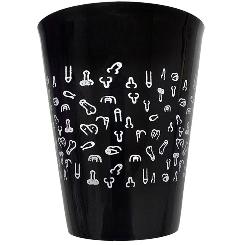 DIABLO PICANTE - BLACK CUP 500 ML AVEC PÉNIS BLANCS