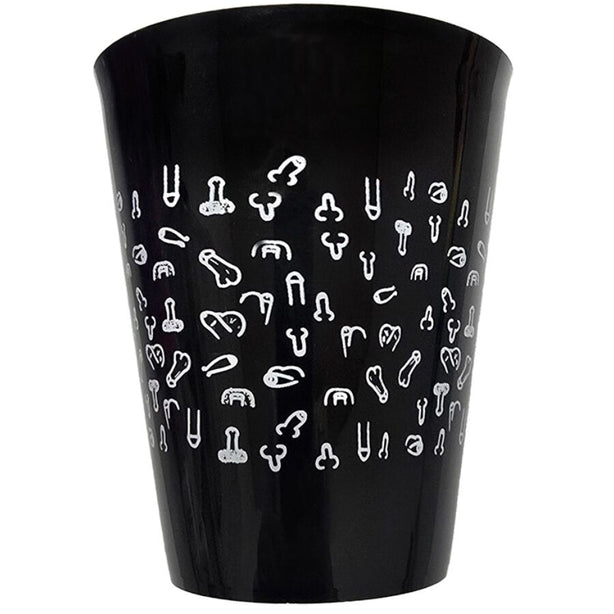 DIABLO PICANTE - BLACK CUP 500 ML AVEC PÉNIS BLANCS