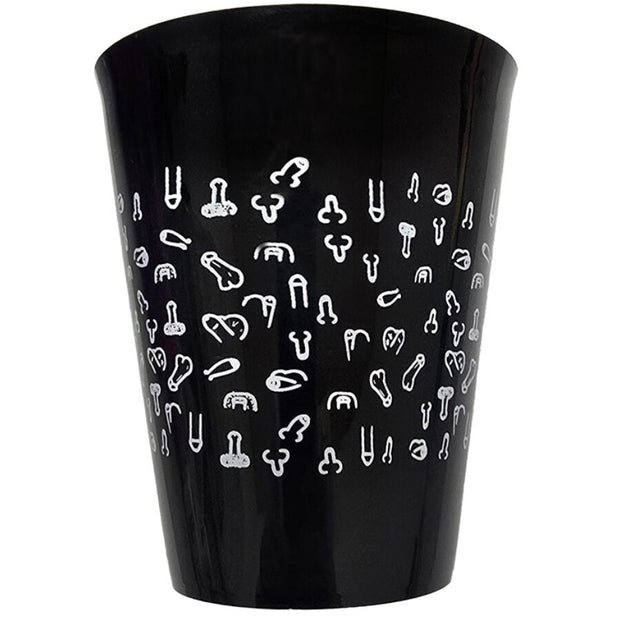 DIABLO PICANTE - BLACK CUP 500 ML AVEC PÉNIS BLANCS