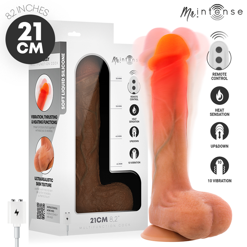 MR INTENSE - BRADLEY VIBRATEUR AVEC EFFET CHAUFFANT ET TÉLÉCOMMANDE 21 CM -Ø- 4,2 CM
