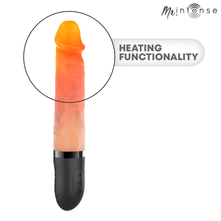 MR INTENSE - JEAN VIBRATEUR HAUT ET BAS AVEC EFFET CHAUFFANT 24 CM -Ø- 3,8 CM
