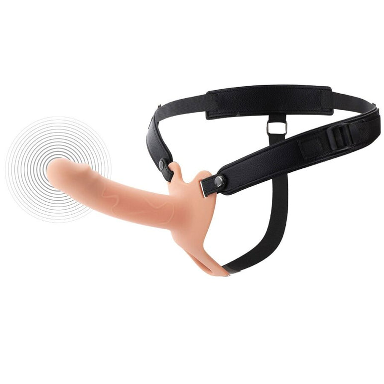 HIDDEN DESIRE - INFERNO MANCHON PÉNIS VIBRANT AVEC STRAP-ON 16 CM
