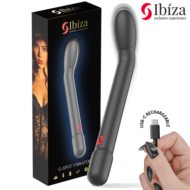 IBIZA - VIBRATEUR POINT G NOIR AVEC VIBRATION