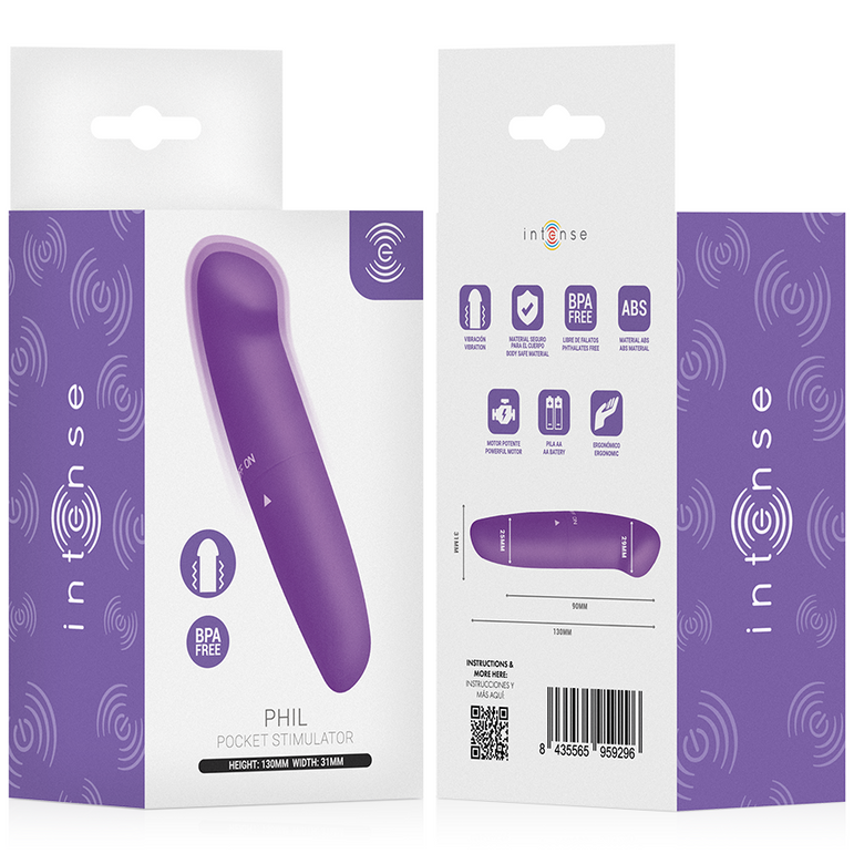INTENSE - PHIL VIBRATEUR POINT G VIOLET 13 CM