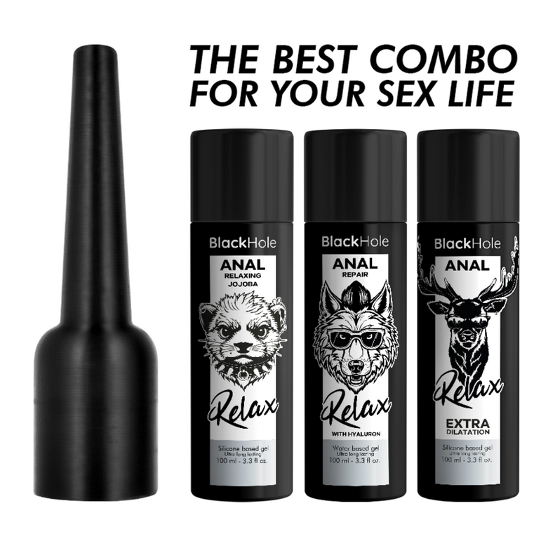 BLACK HOLE - APPLICATEUR DE LUBRIFIANT ANAL TAILLE L 100 ML