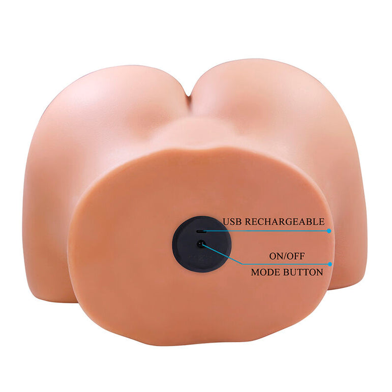 CRAZY BULL - JULIA XXL MASTURBATEUR VIBRANT DOUBLE VAGINAL ET ANAL FLESH