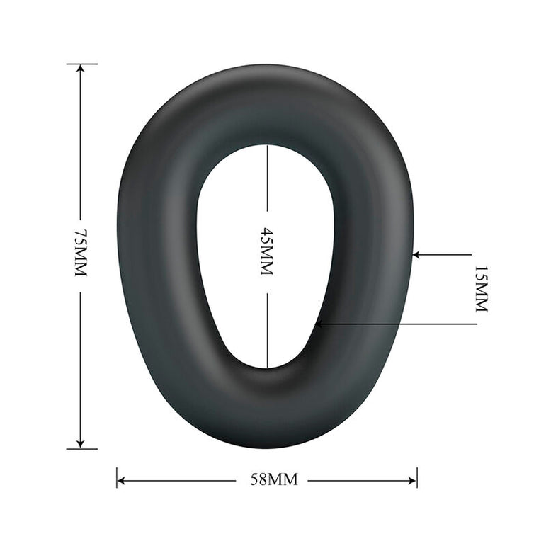 CRAZY BULL - VESPER ANNEAU PÉNAL EN SILICONE ULTRA DOUX NOIR