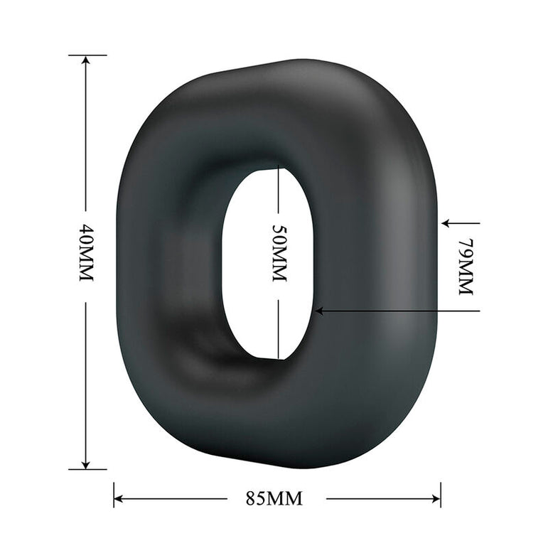 CRAZY BULL - WALDEN ANNEAU PÉNAL EN SILICONE SUPER DOUX NOIR