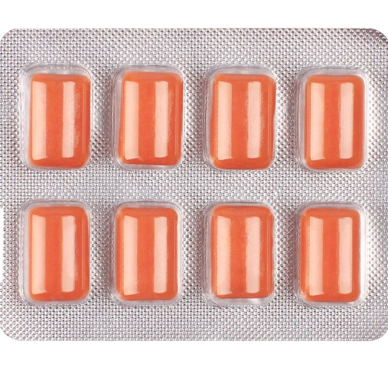 WUG MULTIVIT - GOMME À MÂCHER MULTIVITAMINES FONCTIONNELLES, SAVEUR TROPICALE, PLAQUETTE DE 8 PIÈCES