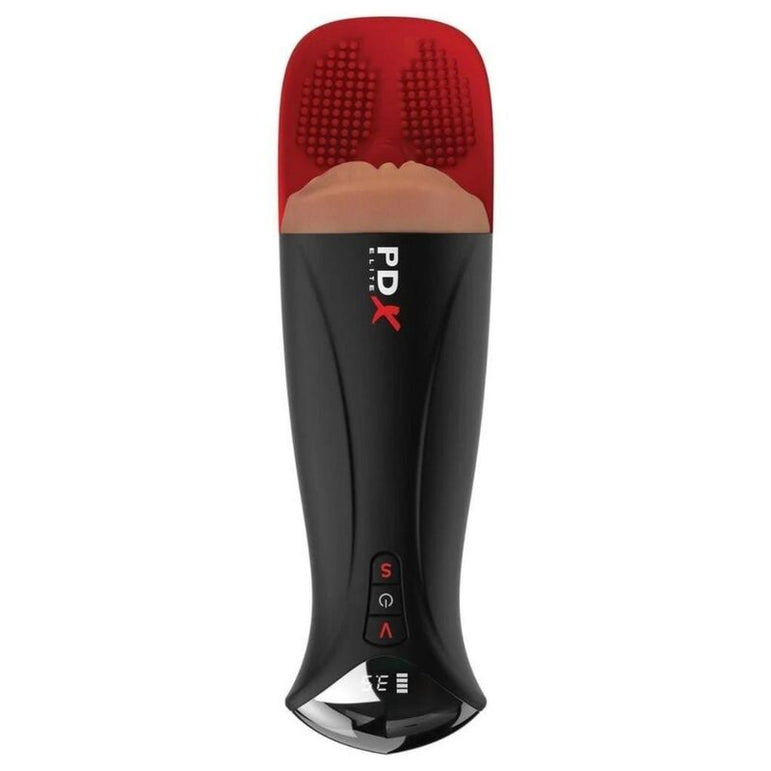 PDX ELITE - FAP-O-MATIC PRO XL, masturbateur vibrant automatique, marron, 34,9 cm