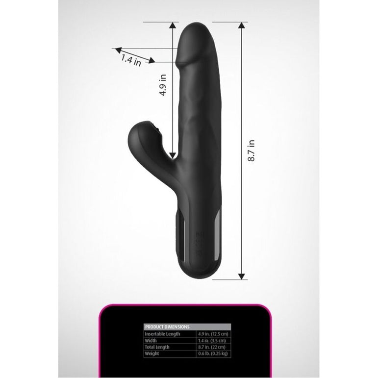 FETISH FANTASY SERIES - VIBRATEUR LAPIN EN SILICONE SONIX NOIR