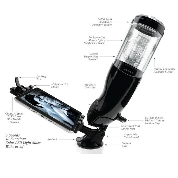 EXTREME TOYZ - PDX MEGA BATOR USB MASTURBATEUR MLE BOUCHE ROUGE