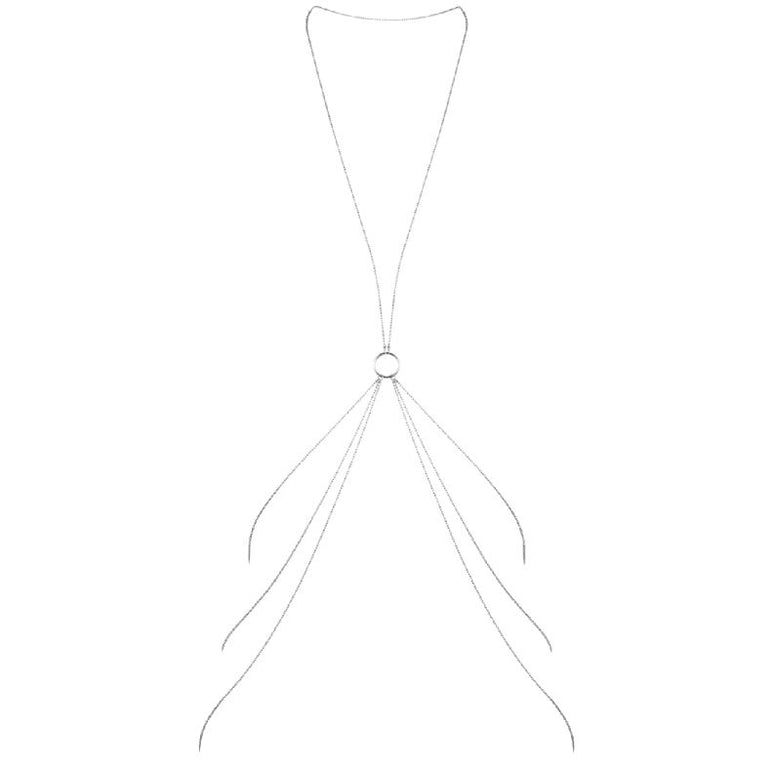 BIJOUX - MAGNIFIQUE CHAÎNES MÉTALLIQUES POUR LE CORPS 8 ARGENT