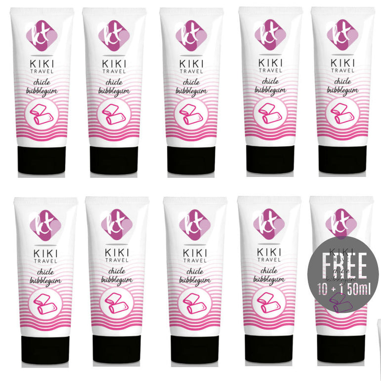 KIKÍ TRAVEL - LUBRIFIANT SAVEUR GOMME 50ML 10 + 1 OFFERT