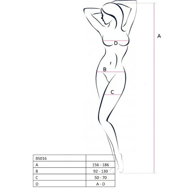 PASSION - FEMME BS016 BODYSTOCKING BLANC TAILLE UNIQUE