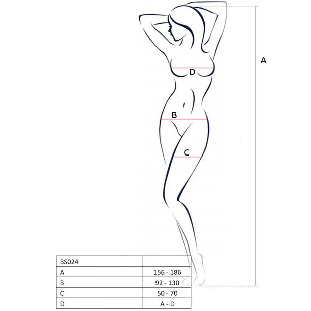 PASSION - FEMME BS024 BODYSTOCKING BLANC TAILLE UNIQUE