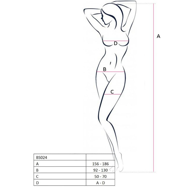 PASSION - FEMME BS024 BODYSTOCKING NOIR TAILLE UNIQUE