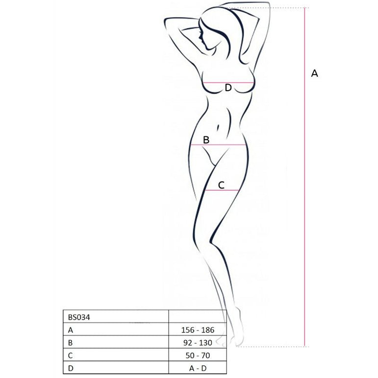 PASSION - FEMME BS034 BODYSTOCKING ROUGE TAILLE UNIQUE