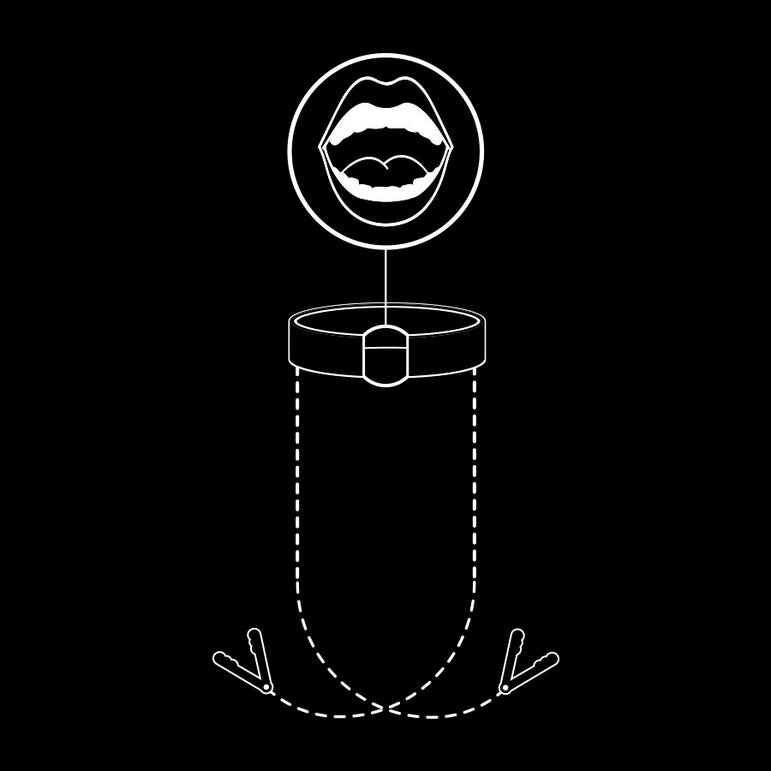 FETISH SUBMISSIVE - ANNEAU BILLON AVEC PINCES  TÉLÉMON