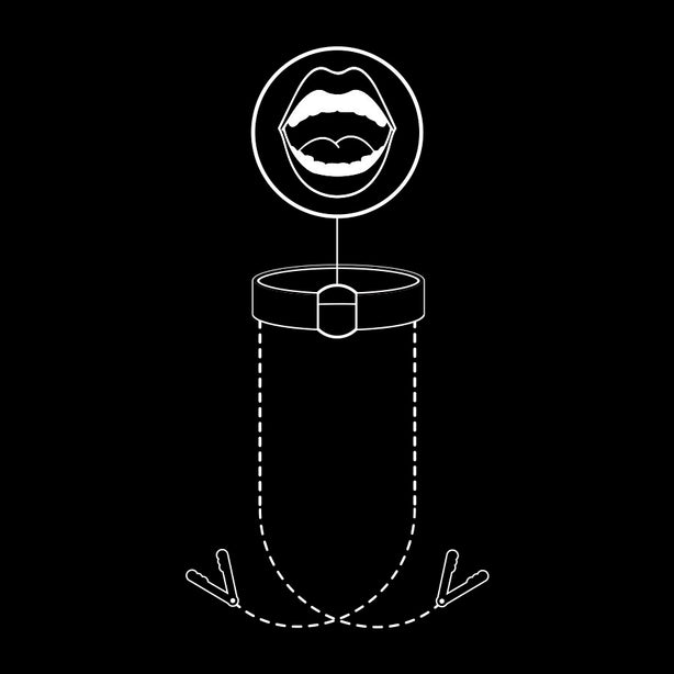 FETISH SUBMISSIVE - ANNEAU BILLON AVEC PINCES  TÉLÉMON