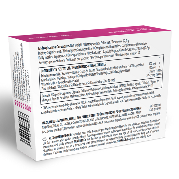 ANDROPHARMA - TRAITEMENT  COURBURE PEYRONIE