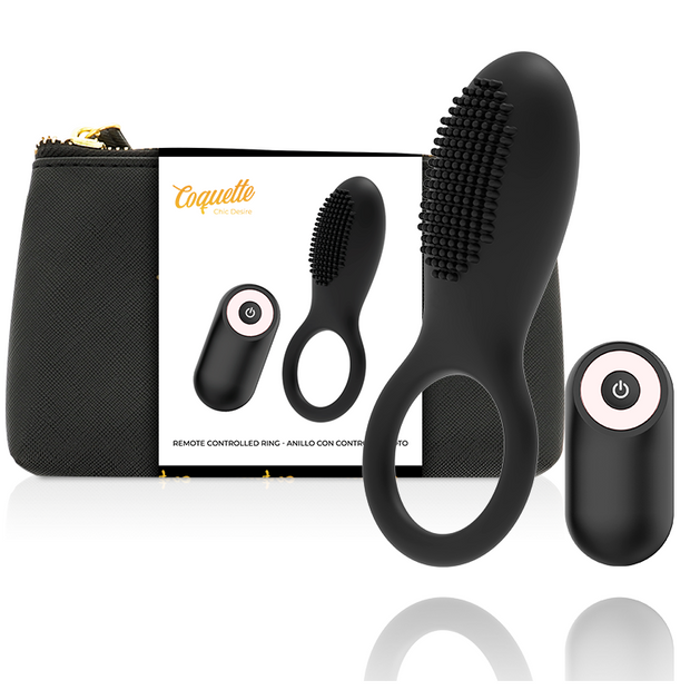 COQUETTE CHIC DESIRE - COCKRING TÉLÉCOMMANDE RECHARGEABLE NOIR/ OR