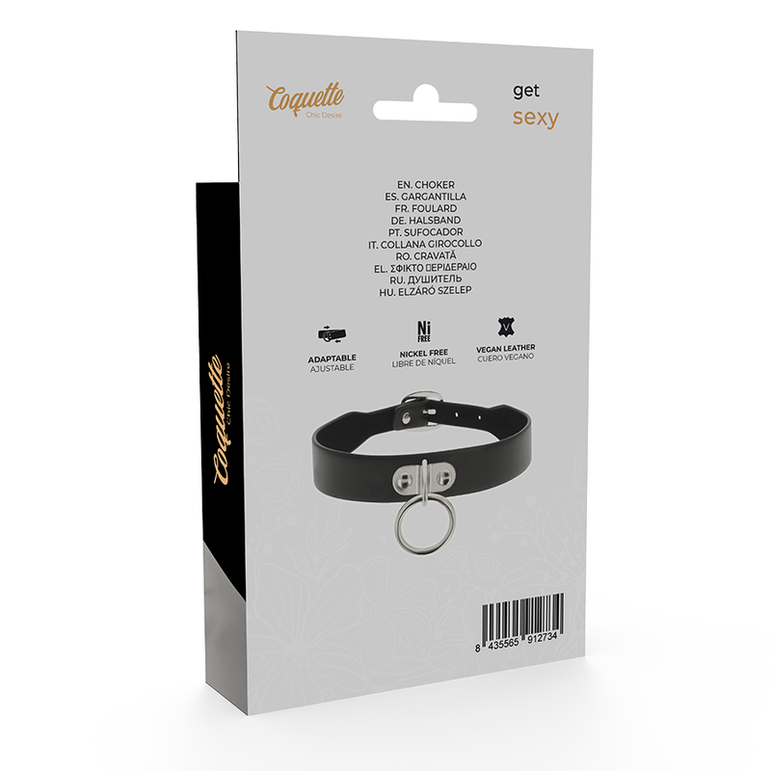 COQUETTE CHIC DESIRE - COLLIER EN CUIR VEGAN FEMME ACCESSOIRE FÉTICHE