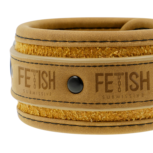 FETISH SUBMISSIVE ORIGIN - MENOTTES EN CUIR VEGAN AVEC DOUBLURE EN NÉOPRÈNE