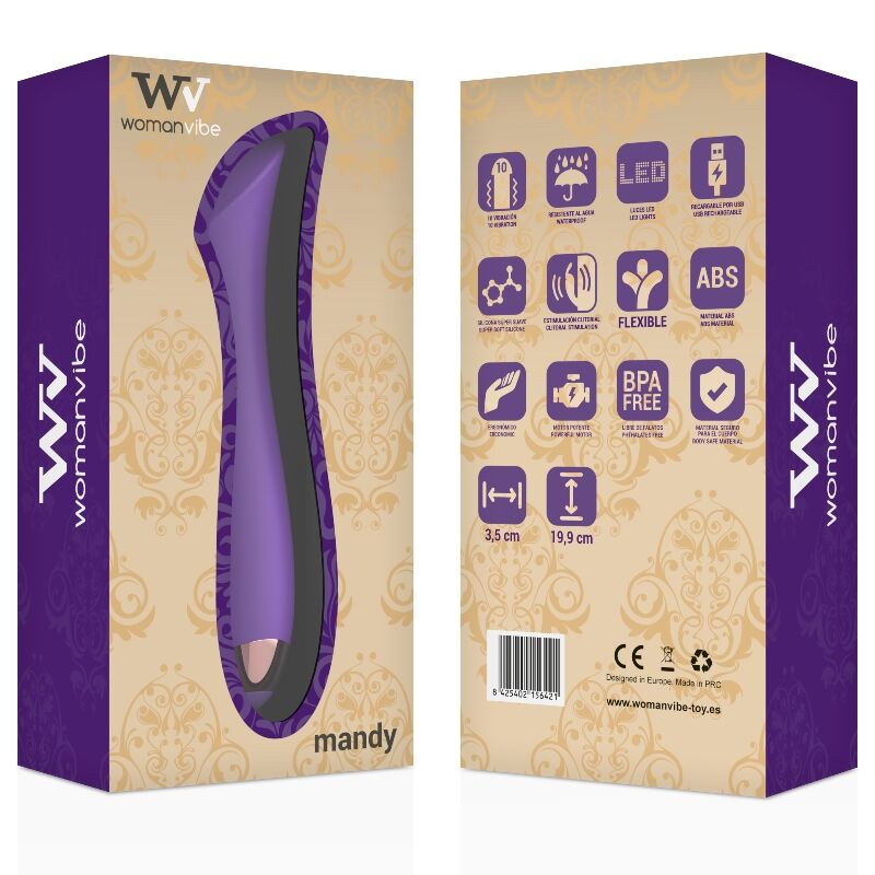 WOMANVIBE - VIBRATEUR RECHARGEABLE EN SILICONE MANDY POINT 
