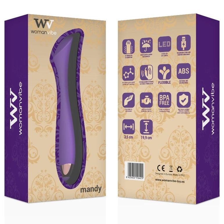 WOMANVIBE - VIBRATEUR RECHARGEABLE EN SILICONE MANDY POINT 